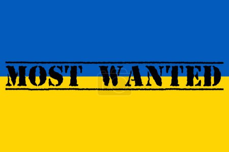 Téléchargez les photos : Flag of  ukraine  with   most wanted words - en image libre de droit
