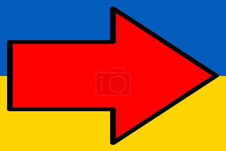 Téléchargez les photos : Arrow ukraine flag  on white background - en image libre de droit