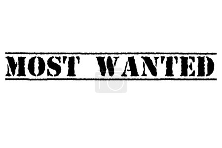 Photo for Most wanted text isolated on white - Royalty Free Image