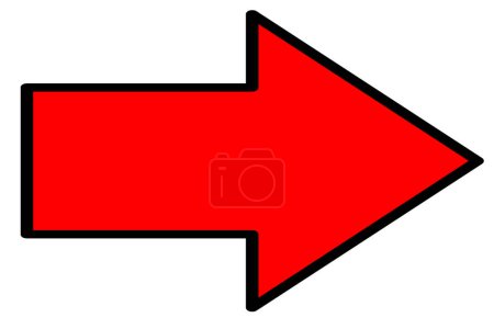 Téléchargez les photos : Flèche rouge isolée sur fond blanc - en image libre de droit