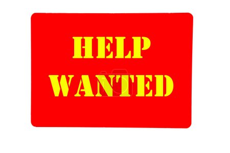 Photo for Help wanted  text, banner, sticker - Royalty Free Image