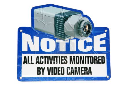 Photo for Close-up shot of cctv sign isolated on white - Royalty Free Image