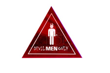Photo for Devil men only sign - Royalty Free Image