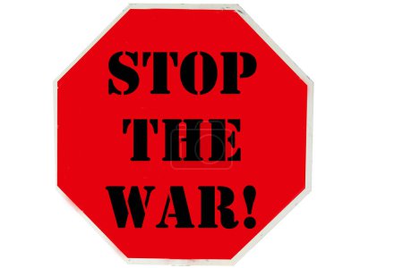 Téléchargez les photos : Stop the war sign isolated on white - en image libre de droit