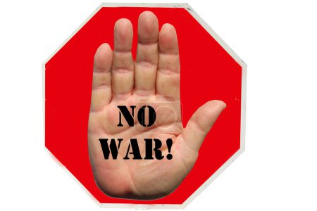 Téléchargez les photos : No  war gesture  isolated on white - en image libre de droit