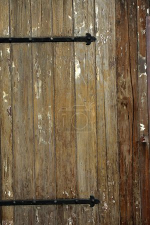 Photo for Old wooden door close up - Royalty Free Image