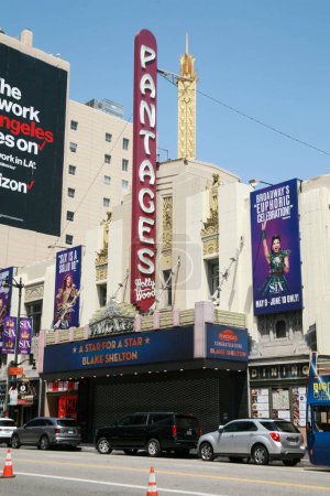 Photo for Hollywood, California USA - May 12, 2023: Pantages Theater in Hollywood California. Stage and Screen Theater in Hollywood CA. World Famous Theater. - Royalty Free Image