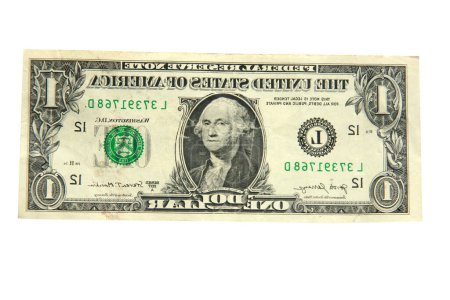 Téléchargez les photos : Un billet de nous dollar isolé sur blanc - en image libre de droit