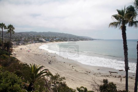 Photo for Laguna Beach, California. Main Beach. View of Laguna's World Famous Main Beach as seen from the Look Out Point above and to the south west. - Royalty Free Image