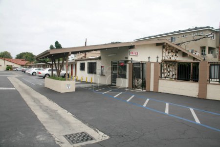 Photo for Stanton, California - USA - September 17-2023: Starlite Motel. Motel near Knott's Berry Farm. Close to Medieval Times. Starlite Motel guests can connect to free in-room WiFi and Free Parking. - Royalty Free Image