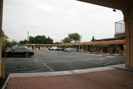 Photo for Stanton, California - USA - September 17-2023: CHESTER INN MOTEL. 6 miles from Disneyland, this Stanton motel features free Wi-Fi and on-site parking. cable TV and small refrigerator are in all rooms - Royalty Free Image