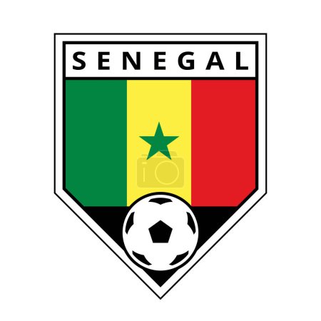 Photo for Illustration of Senegal Angled Team Badge for Football Tournament - Royalty Free Image
