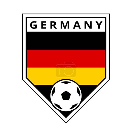 Photo for Illustration of Germany Angled Team Badge for Football Tournament - Royalty Free Image