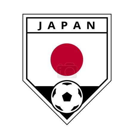 Photo for Illustration of Japan Angled Team Badge for Football Tournament - Royalty Free Image