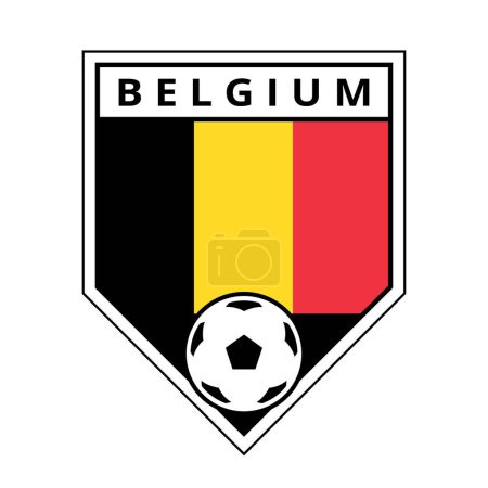 Photo for Illustration of Belgium Angled Team Badge for Football Tournament - Royalty Free Image