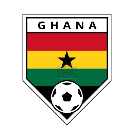 Photo for Illustration of Ghana Angled Team Badge for Football Tournament - Royalty Free Image