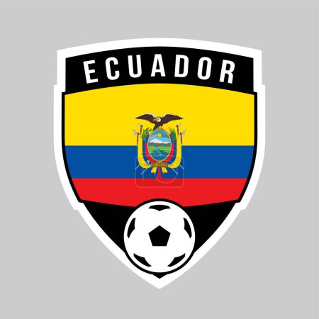 Photo for Illustration of Ecuador Shield Team Badge for Football Tournament - Royalty Free Image