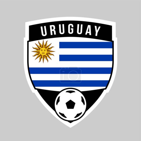 Photo for Illustration of Uruguay Shield Team Badge for Football Tournament - Royalty Free Image
