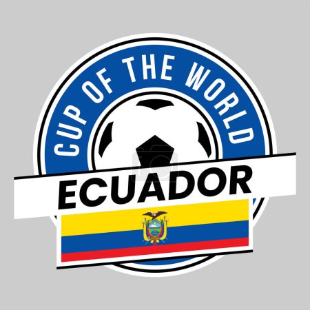 Photo for Illustration of Ecuador Team Badge for Football Tournament - Royalty Free Image
