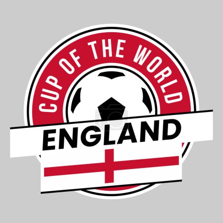 Photo for Illustration of England Team Badge for Football Tournament - Royalty Free Image