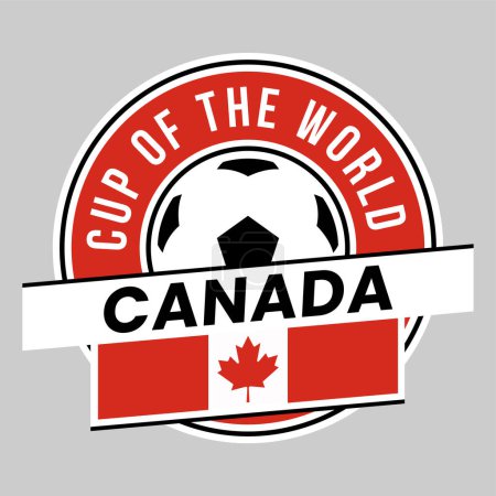 Photo for Illustration of Canada Team Badge for Football Tournament - Royalty Free Image