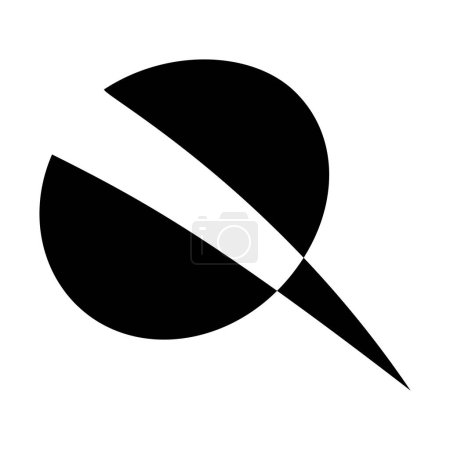 Foto de Tornillo negro en forma de letra Q icono sobre un fondo blanco - Imagen libre de derechos