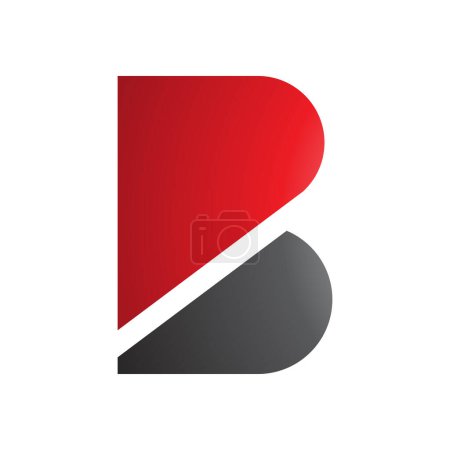 Foto de Icono de la letra B negrita roja y negra sobre un fondo blanco - Imagen libre de derechos