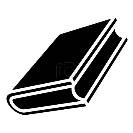 Foto de Icono de papelería de libro abstracto negro sobre un fondo blanco - Imagen libre de derechos