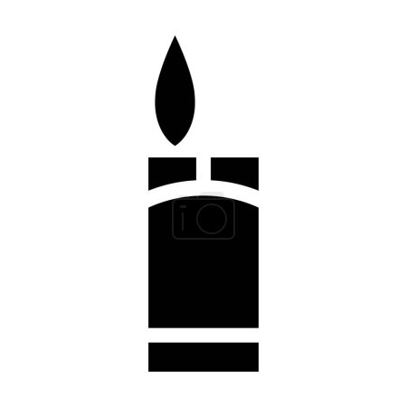 Foto de Icono de encendedor simplificado abstracto negro sobre un fondo blanco - Imagen libre de derechos