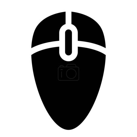 Téléchargez les photos : Icône de souris simpliste abstraite noire sur fond blanc - en image libre de droit