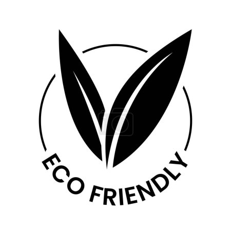 Téléchargez les photos : Icône écologique noire avec feuilles en forme de V 3 sur fond blanc - en image libre de droit