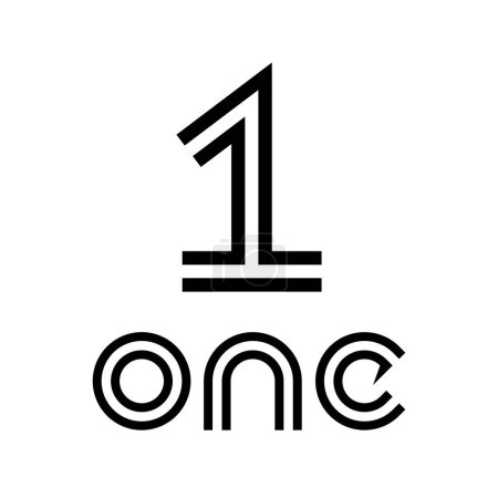 Foto de Símbolo negro para el número 1 en un fondo blanco - Icono 5 - Imagen libre de derechos