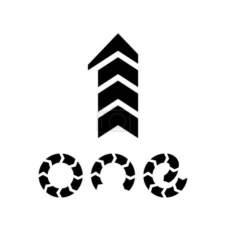 Foto de Símbolo negro para el número 1 en un fondo blanco - Icono 8 - Imagen libre de derechos