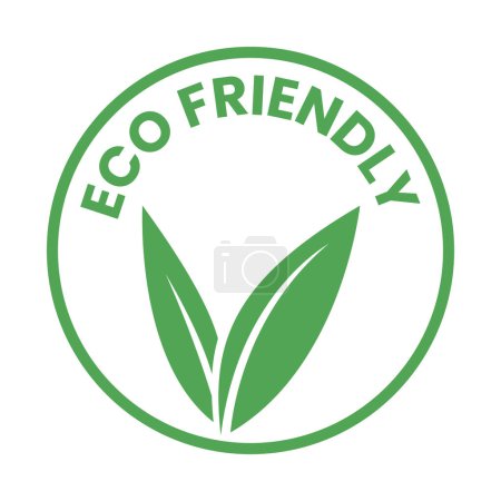 Photo for Green Eco Friendly Icon with V Shaped Leaves 1 on a White Background - Royalty Free Image