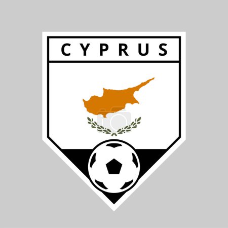 Photo for Illustration of Angled Shield Team Badge of Cyprus for Football Tournament - Royalty Free Image