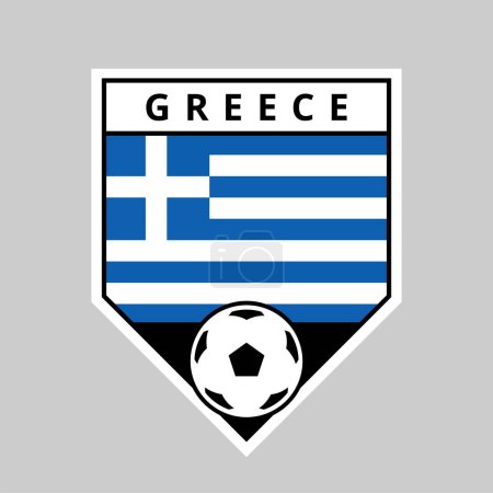 Téléchargez les photos : Illustration de l'insigne de l'équipe du bouclier anglophone de Grèce pour le tournoi de football - en image libre de droit
