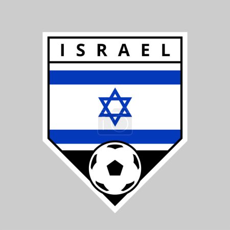 Foto de Ilustración de la insignia del equipo de escudo en ángulo de Israel para el torneo de fútbol - Imagen libre de derechos