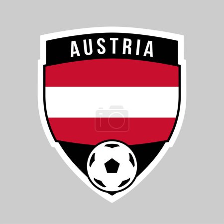 Téléchargez les photos : Illustration de l'insigne de l'équipe Shield d'Autriche pour le tournoi de football - en image libre de droit
