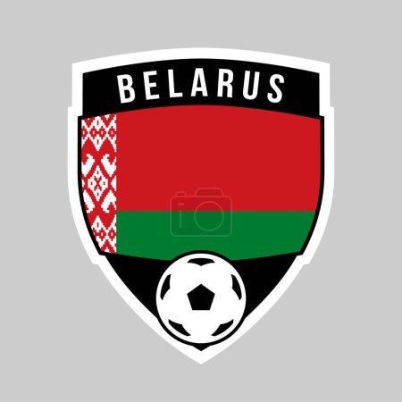 Photo for Illustration of Shield Team Badge of Belarus for Football Tournament - Royalty Free Image