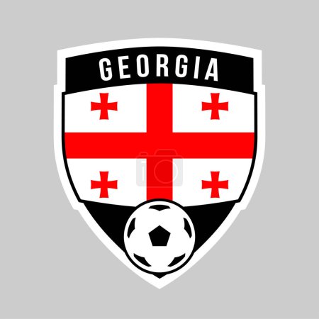 Foto de Ilustración de la insignia del equipo de escudo de Georgia para el torneo de fútbol - Imagen libre de derechos
