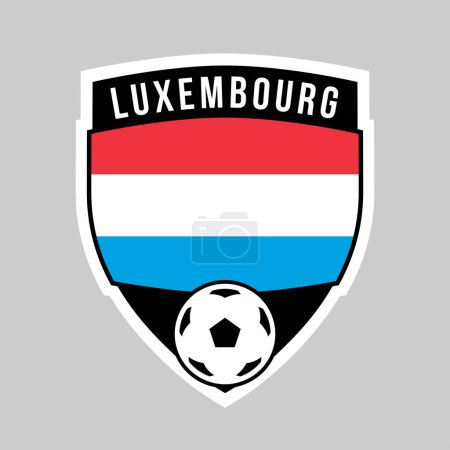 Foto de Ilustración de la insignia del equipo Escudo de Luxemburgo para el torneo de fútbol - Imagen libre de derechos
