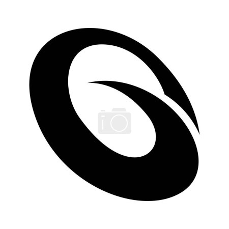 Ilustración de Black Abstract Uppercase Spiky Letter G Icono sobre fondo blanco - Imagen libre de derechos