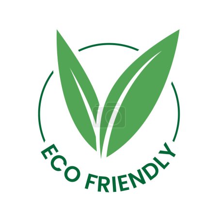 Téléchargez les illustrations : Icône écologique vert foncé avec feuilles en forme de V 3 sur un fond blanc - en licence libre de droit