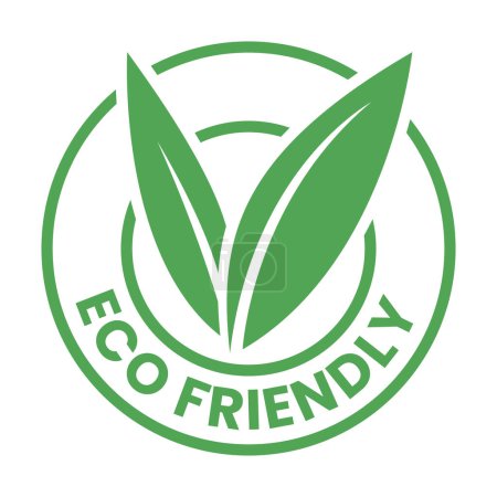 Téléchargez les illustrations : Icône écologique verte avec feuilles en forme de V 5 sur fond blanc - en licence libre de droit