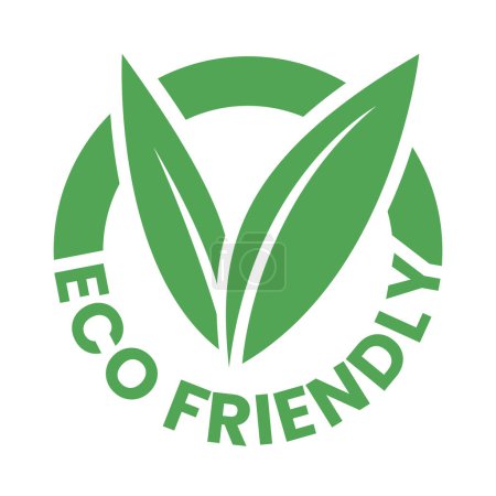 Ilustración de Icono ecológico ecológico con hojas en forma de V 6 sobre un fondo blanco - Imagen libre de derechos
