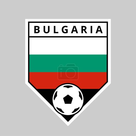Téléchargez les illustrations : Illustration de l'insigne de l'équipe du bouclier anglophone de Bulgarie pour le tournoi de football - en licence libre de droit