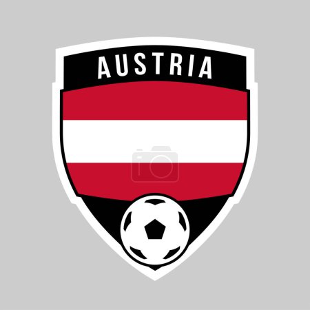 Ilustración de Ilustración de Escudo Equipo Insignia de Austria para el Torneo de Fútbol - Imagen libre de derechos