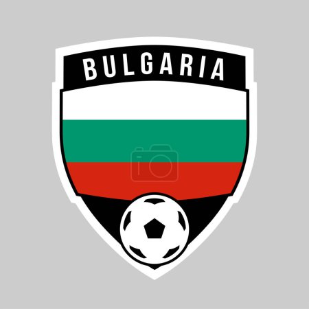Téléchargez les illustrations : Illustration de l'insigne de l'équipe Shield de Bulgarie pour le tournoi de football - en licence libre de droit