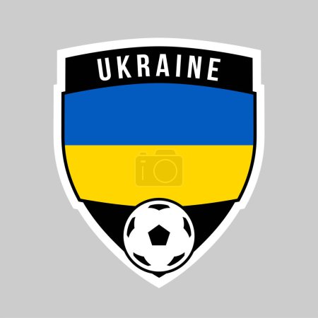 Ilustración de Ilustración de la insignia del equipo de escudo de Ucrania para el torneo de fútbol - Imagen libre de derechos