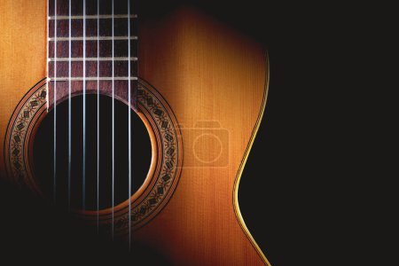 Photo for Spanish guitar and music background.Spanish culture.Classic guitar detail. - Royalty Free Image